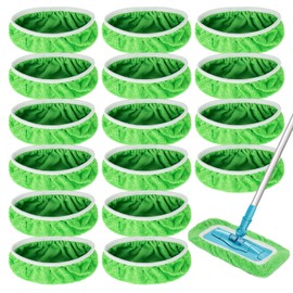 Unoutur Reusable Dry Sweeping Cloths Microfiber Wet Mop Pads Compatible with Swiffer Sweeper Mop Replacement Sweeping Mopping pad Refills for Hardwood Surface Floor Cleaning (16PCS)