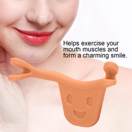 Face Smile Trainer, Smile Beauty Exerciser Facial Smile Maker Trainer Forming Mouth Exerciser for Muscles Stretching Lifting Exercise Lips Trainer(Orange)