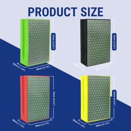 HXIN Diamond Hand Polishing Pad Diamond Sanding Block Foam Backed Diamond Sponge Sanding Pads for Wet or Dry Grinding polishing for Granite Marble Stone Tile Glass Ceramic (4, 60/120/200/400# Cubic)