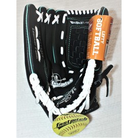 Rawlings Lefty 11.5 inch Softball Glove, Black/Teal