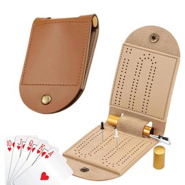 MEKEET 3PCS/3 Cribbage Board Game Set Pegs Cribbage Board Cribbage Accessories Cribbage Board with Pegs Game Bag Scoreboard Cribbage Board for Parties Gatherings Car Traveling Princess