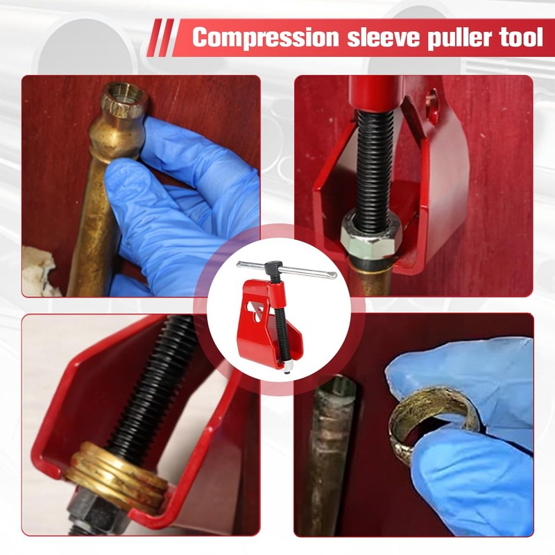 Zpana Car Compression Sleeve Puller Tool, 1/2" Ferrule Nut Puller