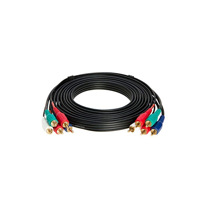 5RCA Male Component Video/Audio Cable, Gold Plated 3ft, 6ft, 12ft,