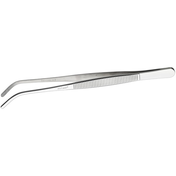 Winco 8" Heavy-Duty Plating/Tweezer Tong, Curved
