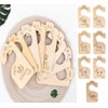 8 Pcs Wooden Baby Closet Dividers, CAASFOOY Wooden Newborn Wardrobe