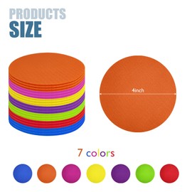 35 Pcs Carpet Spot Markers,4" Rug Circles Marker Dots for Classroom Carpet Floor,Teacher Supplies Elementary School Kindergarten Daycare Classroom Decoration (35)