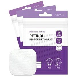 DERMAL - Almohadillas faciales de Retinol con Péptidos, Parches Hidratantes para Rostro - 36 Pads de Algodón Vegano - Skin Care Reafirmante y con...  
