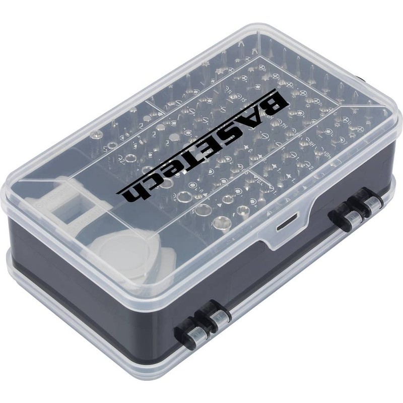 Basetech BT-2247898 Bit Set 116 Pieces with Bit Holder Screwdriver