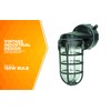 Woods L1707SVBLK Wall Mount Light in Hammered Black Finish Sturdy