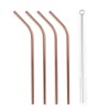REQUISITE NEEDS 4 x Reusable Colourful Drinking Bent Metal Straw