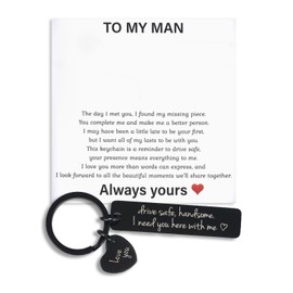 Ouligay Drive Safe Keychain Gifts for Him Boyfriend Birthday Husband Christmas Valentine's Day Gift for Boyfriend Fiance Men Romantic Men Bf Romantic I Love You Gifts Presents