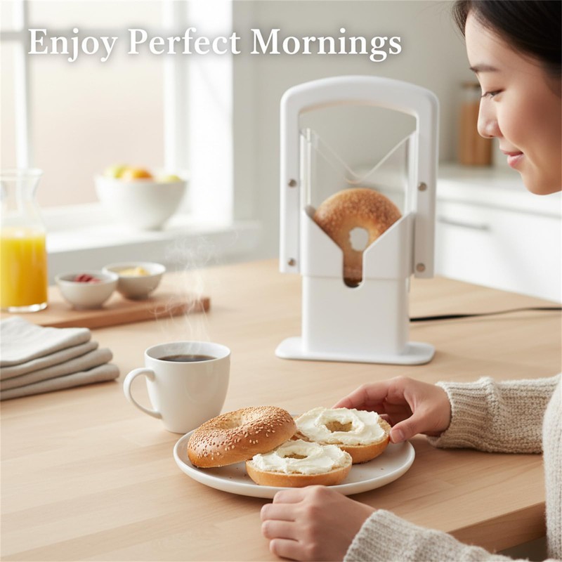 Bagel Slicer, Perfect for Bagels Guillotine Universal Slicer, Bagel Cutter