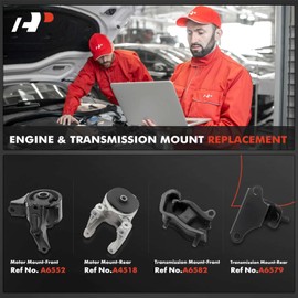 A-Premium 4PCS Engine Motor Mount and Transmission Mount Kit Compatible with Honda Odyssey 1999 2000 2001 2002 2003 2004, 3.5L, Automatic Transmission, Replace# 50806S0KA80, 50806S3VA01