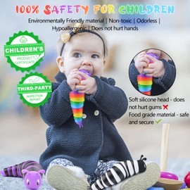 Cevioce - Juguete sensorial para ansiedad con babosas para niños y adultos, 3 juguetes sensoriales para autistas para niños pequeños, juguetes para niños pequeños, 3, 4, 5, 6, 7, 8 años y más, regalo