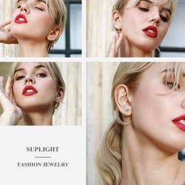 925 Sterling Silver Letter Earrings s Dainty Minimalist Jewelry Alphabet Monogram Initial Stud Earrings for Sensitive Ears women Christmas Birthday Gifts