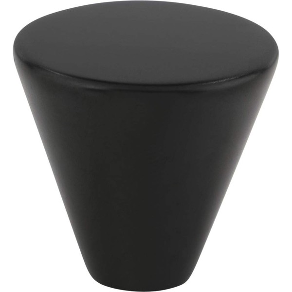 Elements by Hardware Resources 1" Diameter Matte Black Conical Sedona
