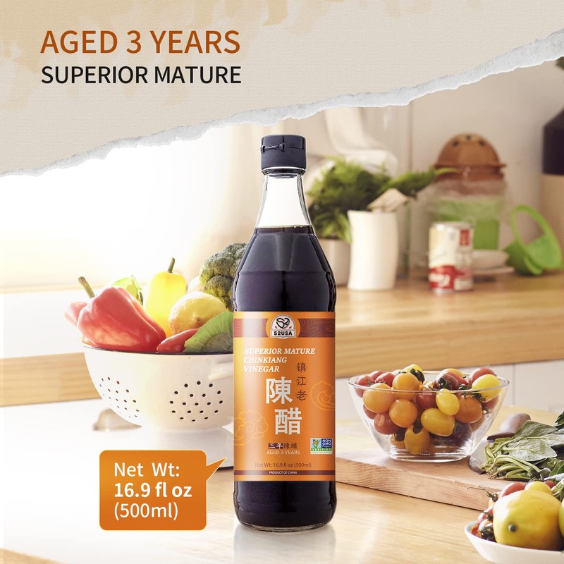 52USA Chinkiang Vinegar 16.9 fl oz (500ml), 3 Years Mature