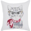 Homeroots 18" Red and White Cotton Throw Pillow