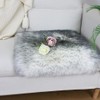 IRIWOOL Square Fur Sheepskin Chair Cover Seat Cushion Pad Super