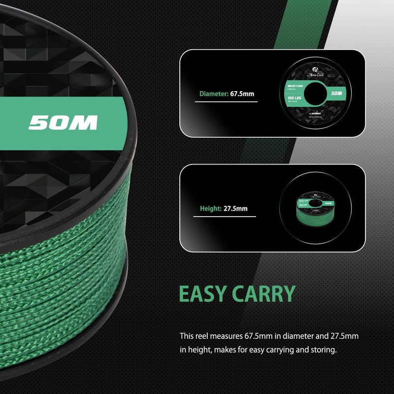 Abma Cord Micro Cord 1.18 mm Paracord 50 m Spool