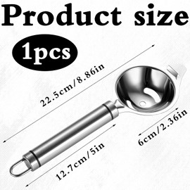 Egg Separator, Egg Separator, Egg Separator, Stainless Steel, Egg Separator, Egg Yolk Separator, Stainless Steel Egg Yolk Separator for Separating Protein and Egg Yolks for Kitchens DIY Baking Cooking