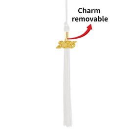 GRADFTY 2025 Tassel Graduation, White Graduation Tassel for Graduation Cap 2025,White 2025 Graduation Tassel