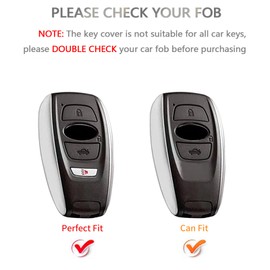 OFFCURVE Key Fob Cover for Subaru, Soft TPU Car Protective Case Subaru CrossTrek Ascent Forester Outback WRX BRZ Impreza Legacy STI Accessories Smart Holder, Purple Silver