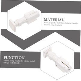 HOMSFOU 4pcs Window Blinds No Drilling Mount Brackets Easy Install Louver Brackets for Home Decor