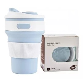 CL Vaso De De Silicon Plegable Con Manga Portatil Fold Cafe