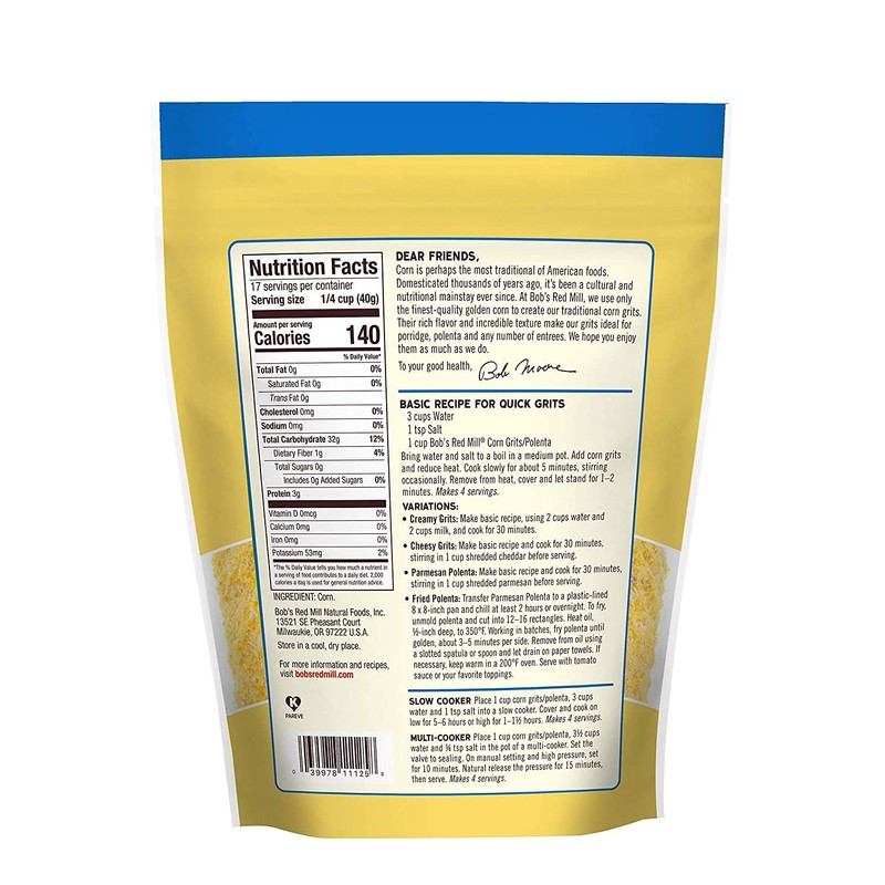 Bob's Red Mill Corn Grits / Polenta, 24 Ounce (Pack