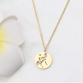 Bobauna - Collar con colgante de mapa de las Islas Filipinas