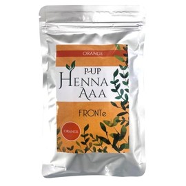 P‑UP Henna Gray Hair Dye, AAA Rank, 100% Organic, Additive-Free, Hypoallergenic, Orange, 3.5 oz (100 g)