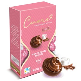 Witor's Chocolates, Cuore Chocolate Truffles with Creamy Filling, Italian Truffles, Made in Italy, Perfect for Gifting (5.11 oz, Milk Chocolate)
