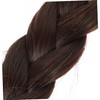 Beavorty Long Straight Braided Ponytail Extensions for Women Deep Brown