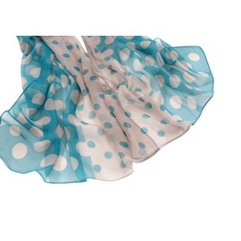 FAIRYGATE Chiffon Schal Seiden Tuch im Punkte Design Hochwertiger Schal für Damen Mädchen Halstuch weicher für Frühjahr Sommer Herbst Winter A4805