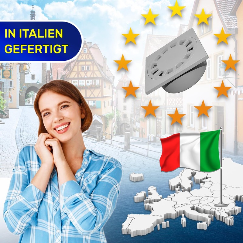 Floor Drain 100 x 100 mm Vertical with Square Grid