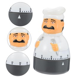 Generic Cute Cartoon Kitchen Timer Portable Countdown Accessory for Cooking Baking Homework and Yoga Stylish Chef Design for Home Decor and Practical Use Kitchen Office