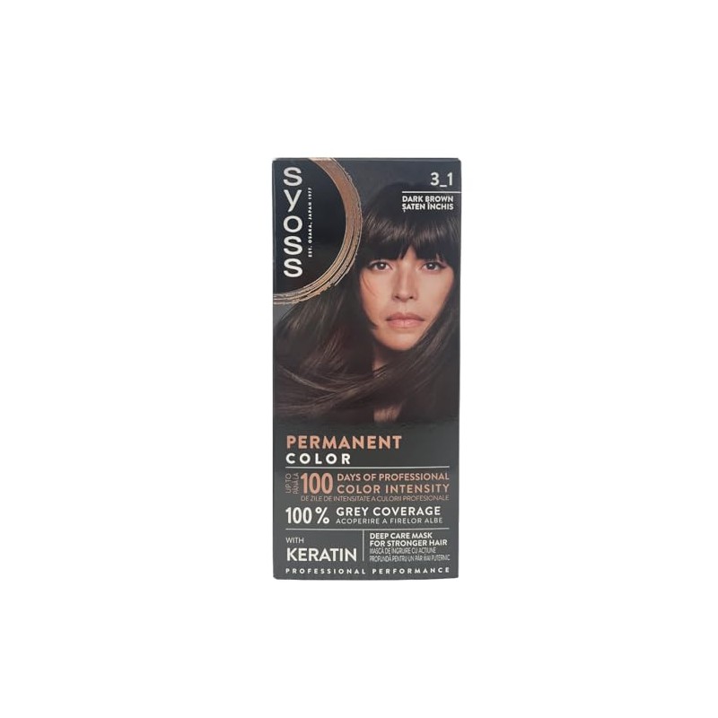Syoss 3-1 Hair Dye Dark Brown Level 3