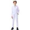 Boys White Suit for Toddler Boy Kids Formal Tuxedo Dress