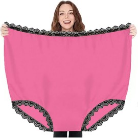 Granny Panties Funny Gag Gifts for Women Plus Size Giant Novelty Underwear White Elephant Gift for Adults Prank (Brown, One Size)