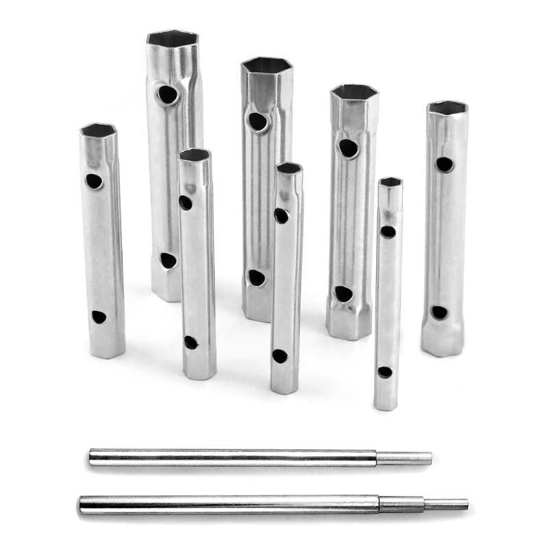 QWORK Spark Plug Wrench Set, Box Spanner Set, 10 Pcs