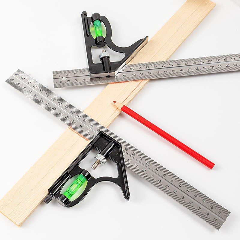 1 Piece Square Tool, Stainless Steel Measuring Tool, Multi-Function Ruler,