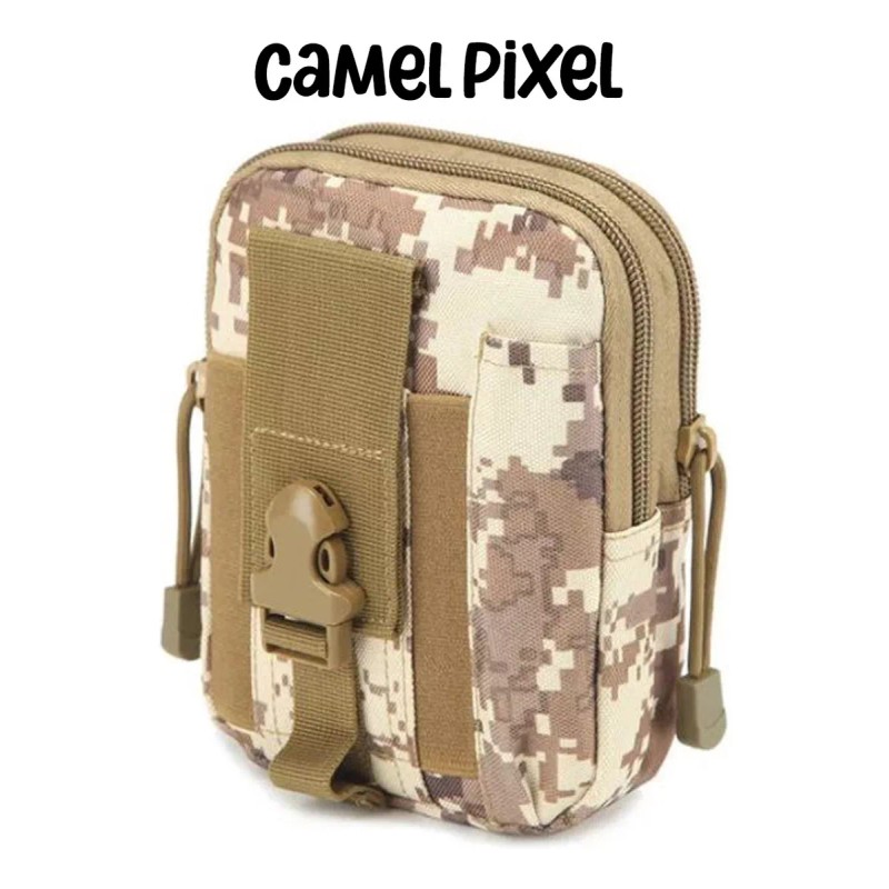 LJK Bolsa Morral Tactica Celular Cinturon Multiuso Camuflaje Mil