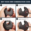 Guliffen Combination Lock, Discus Padlock with 4 Digital Combination,Disc Lock