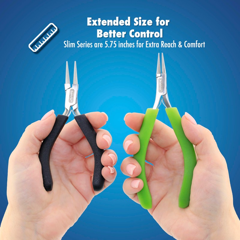 Beadalon Designer Series Slim Semi-Flush Cutter, Black Vinyl-Free Grips, Stainless
