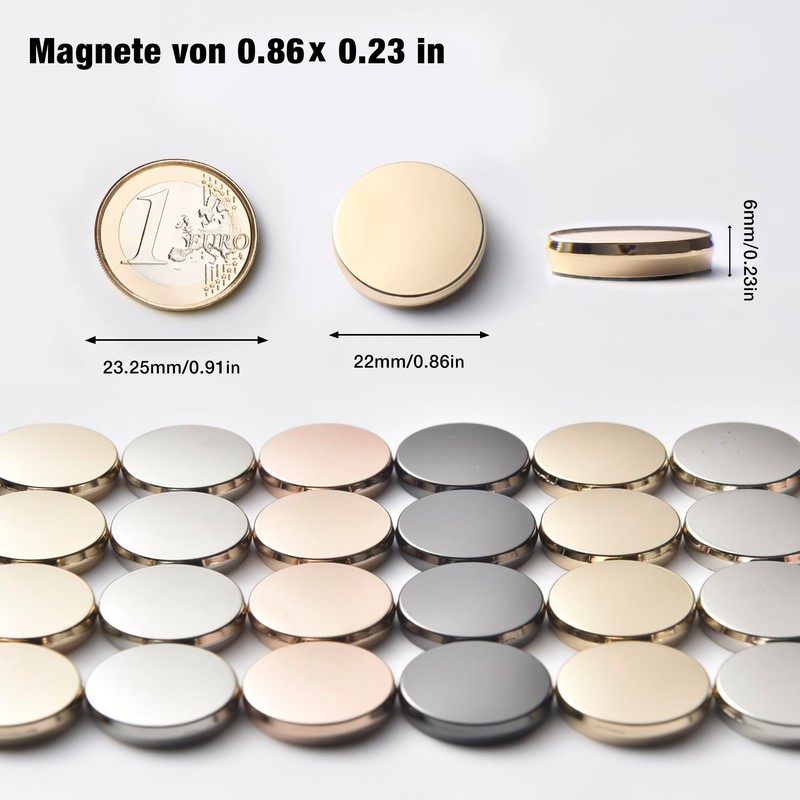12 Pcs Strong Cool Goth Round Fridge Magnets,Small Heavy Duty