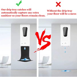 Dispensador de jabón, bandeja de goteo, soporte dispensador de jabón para montaje en pared, bandeja de goteo de detergente para lavandería, fácil de limpiar (blanco, 5 piezas)