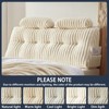 Rycwola Faux Fur Headboard Pillow with 2 Pack Neck Roll