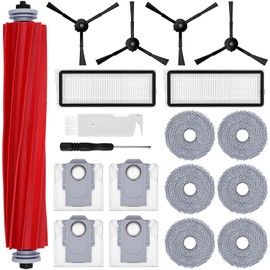 oGoDeal Zubeh?rset f1r Roborock Qrevo S/Qrevo MaxV/Qrevo Pro, 1*Main Rollb1rste 4*Staubbeutel 4*Seitenb1rsten 2*Filter 6*Mopp Wischt1cher, Ersatzteile Saugroboter Ersatzteile Saugroboter Zubeh?r