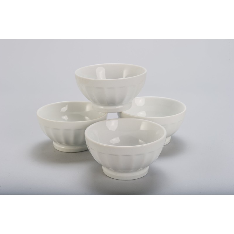 BIA Cordon Bleu 8-Ounce Fluted Bowl, Set of 4, White